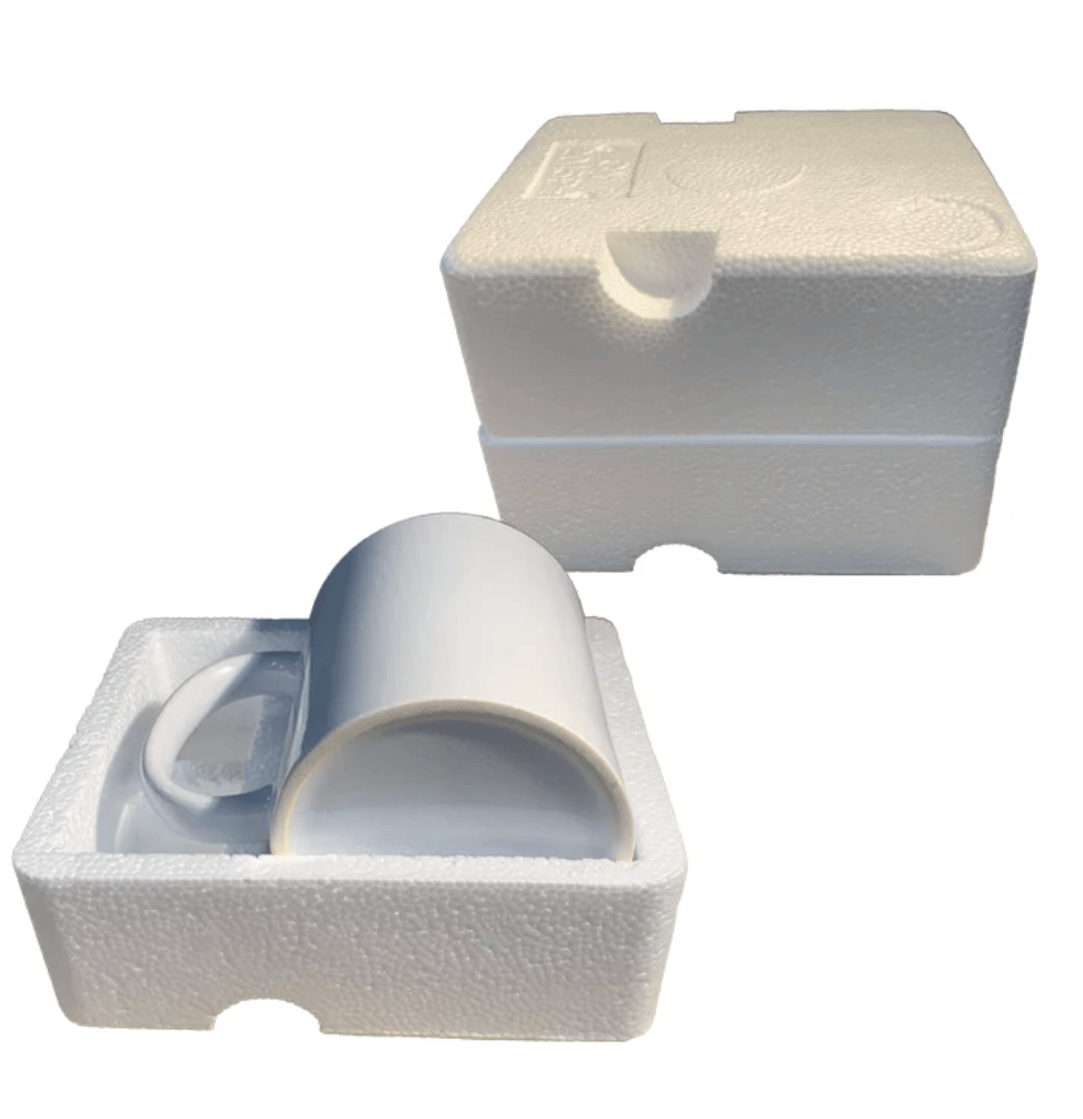 Weißer Becher aus sublimierbarer matter Keramik