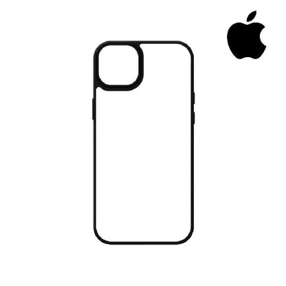 Coque sublimation 2D TPU pour Apple iPhone 15 Pro Max, 15 Pro, 15 Plus, 14, 13, 12, 11, XS, XR, X, SE, 8, 7, 6, 5, 4. La plaque arrière en aluminium dédiée à la sublimation permet la personnalisation de la coque.