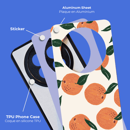 Coque-Sublimation - Contours Noirs - Gamme RealMe - Image Secondaire - Design - TPU - Personnalisable - Sticker - Plaque d'aluminium