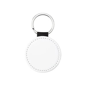 Novel digital Porte-Clé Rond / Recto Porte-clés en cuir vierge à sublimation en similicuir Porte-clés en cuir vierge à sublimation en similicuir